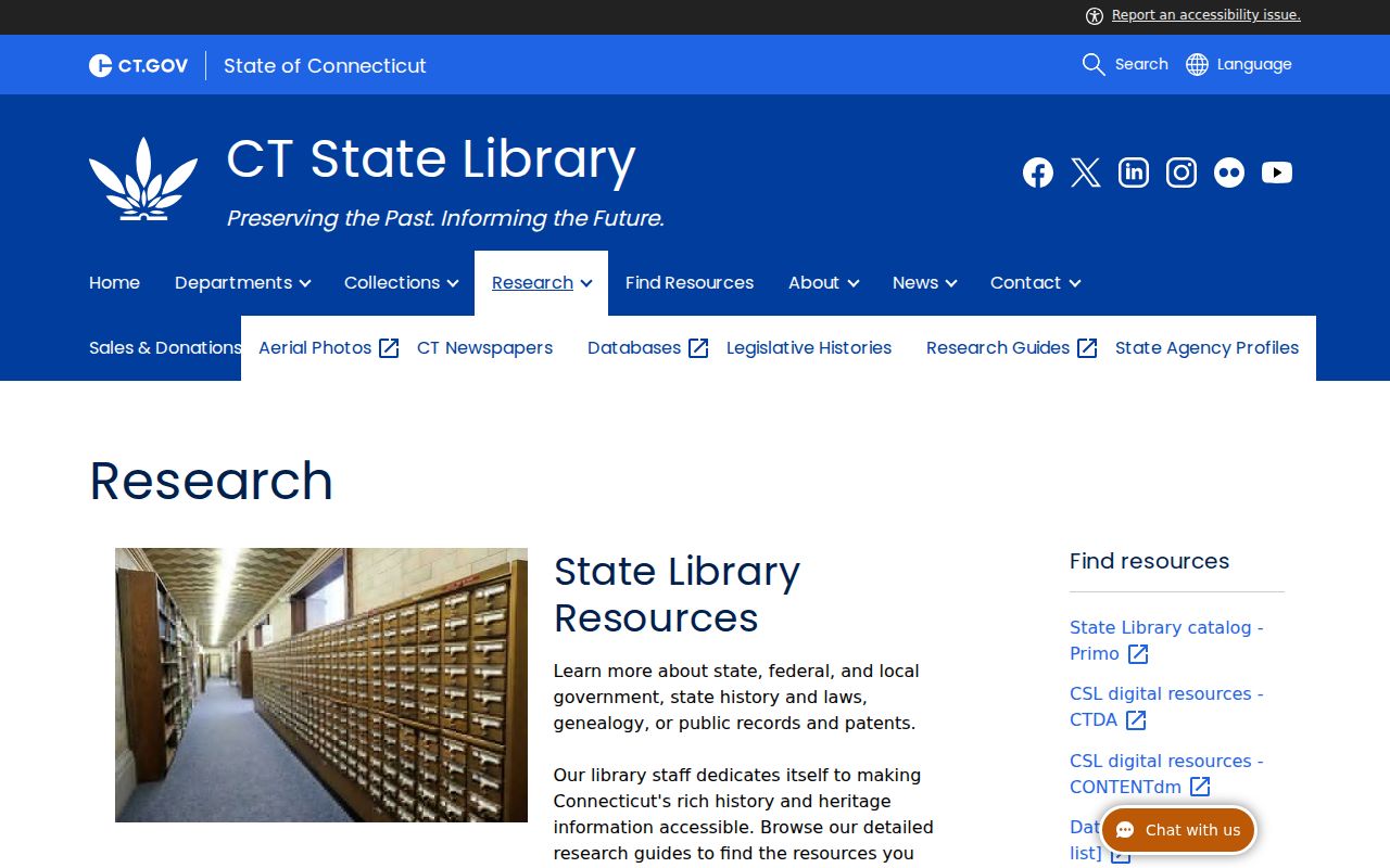 Danbury residents directory view of the Connecticut State Library research gateway