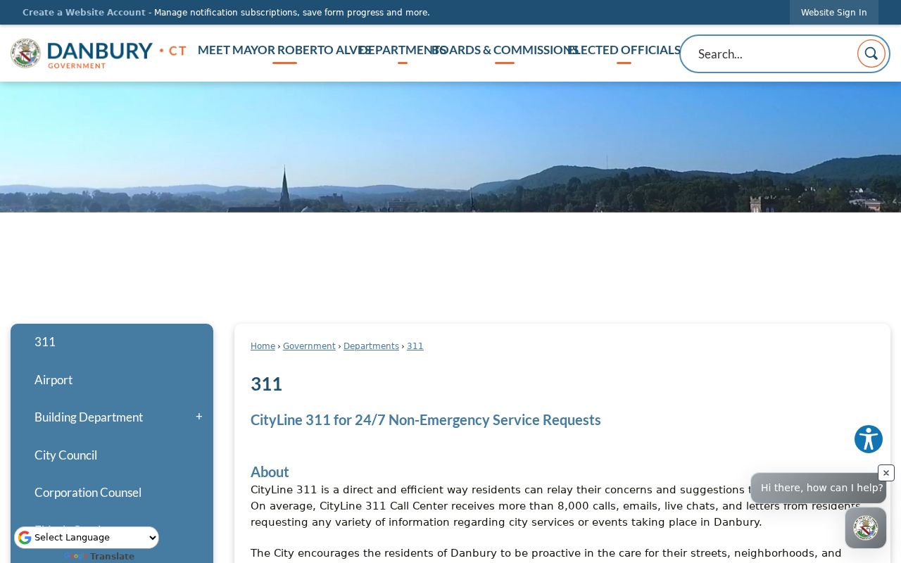 Danbury neighbors view of the city's 311 service request route
